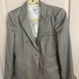 Armani black & cream patterned jacket.